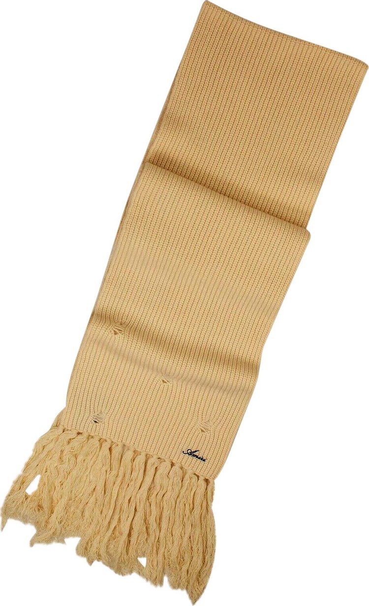 Amiri Half Cardigan Scarf Tan