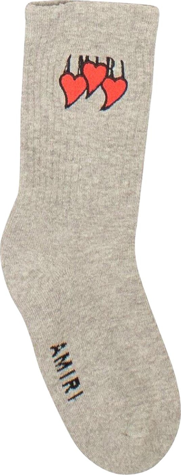 Amiri Hearts Socks Grey