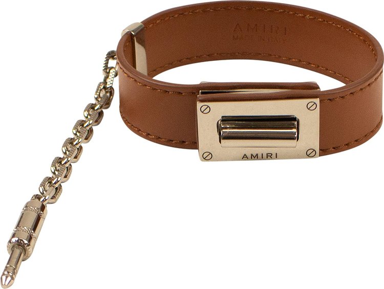 Amiri Pebbled Jax Bracelet 'Brown'