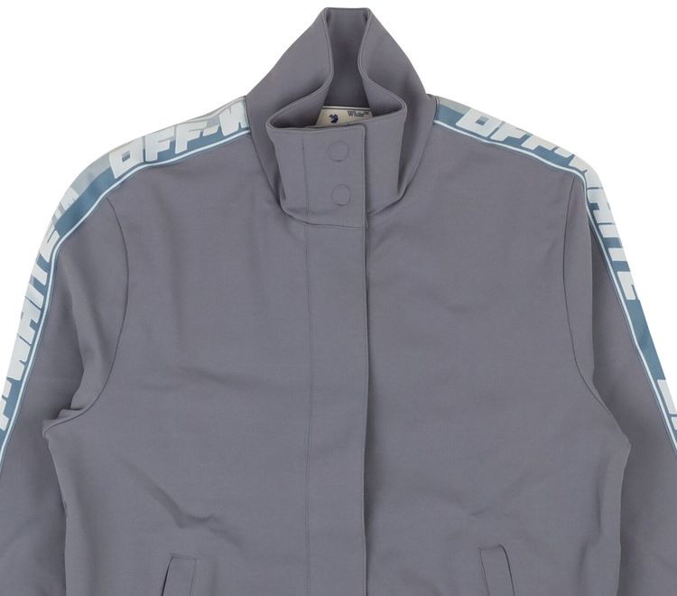 Off White Medium Athletic Track Jacket Grey