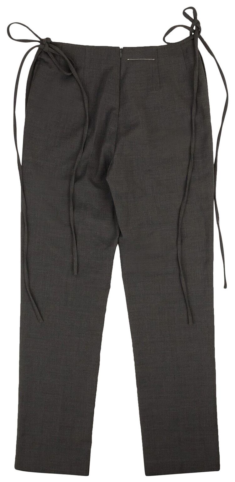 MM6 Maison Margiela Side Tassel Tailored Pants Charcoal Grey