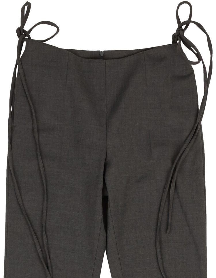 MM6 Maison Margiela Side Tassel Tailored Pants Charcoal Grey