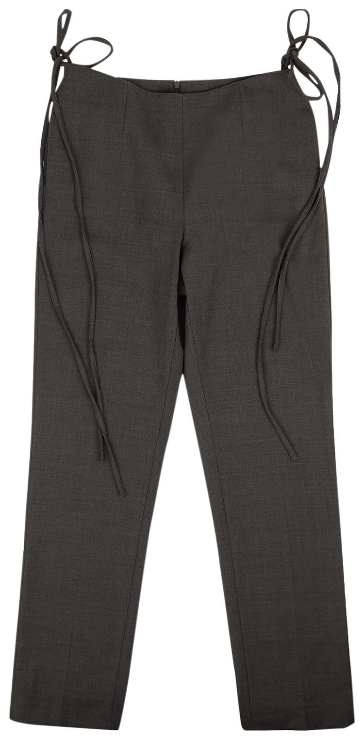 MM6 Maison Margiela Side Tassel Tailored Pants Charcoal Grey