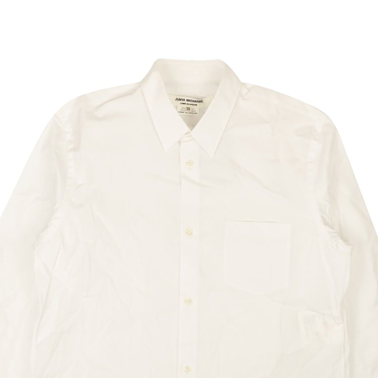 Junya Watanabe Poplin Long Sleeve Button Down Shirt White