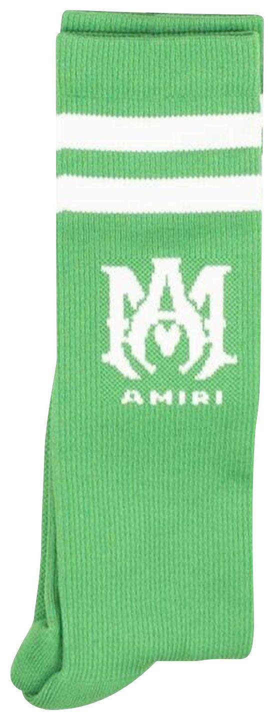 Amiri Ribbed MA Athletic Socks Green