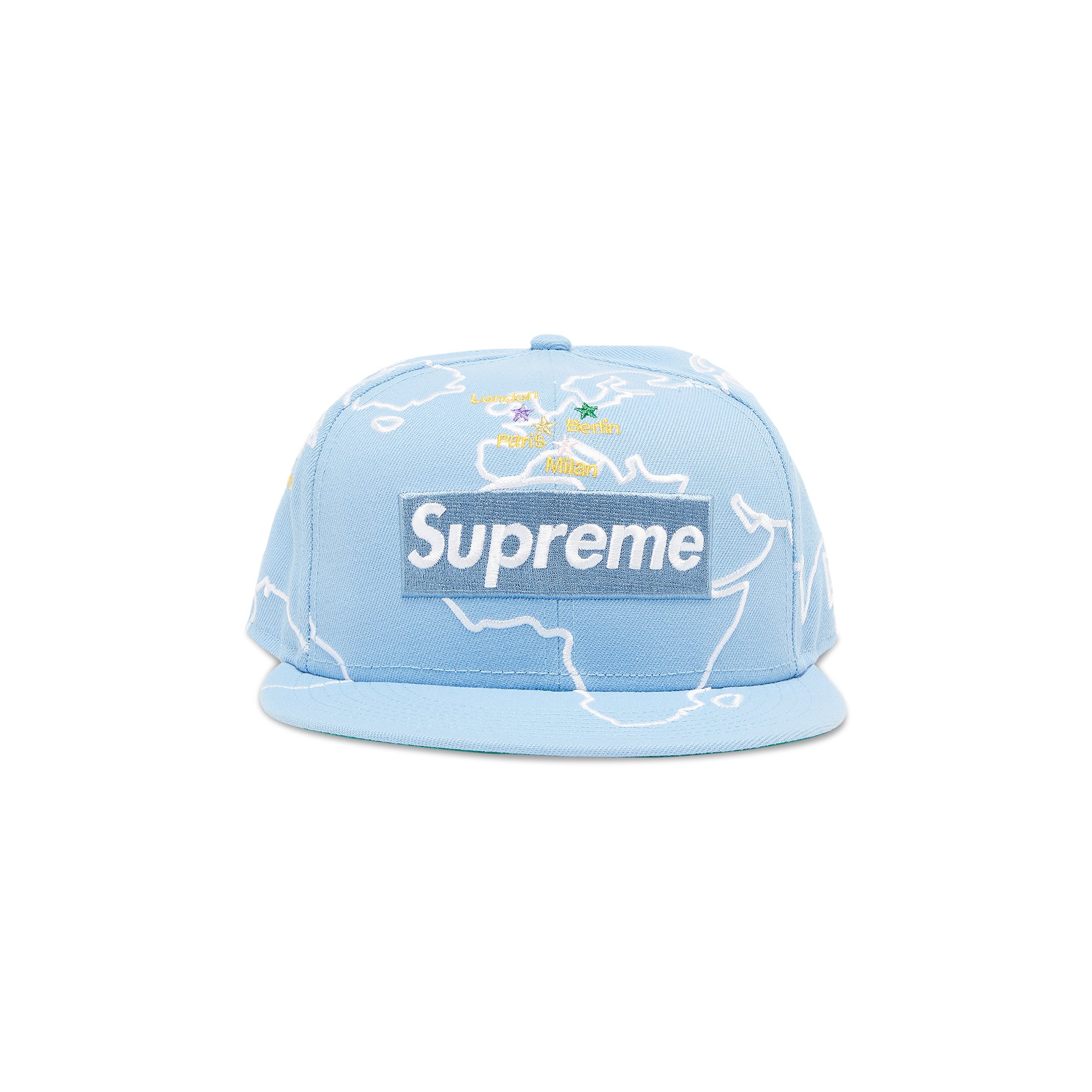 Buy Supreme Worldwide Box Logo New Era 'Light Blue' - FW23H21