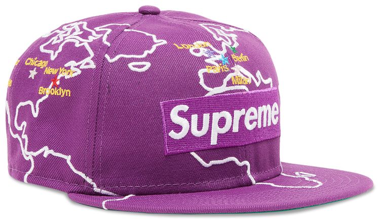 Supreme Worldwide Box Logo New Era Purple