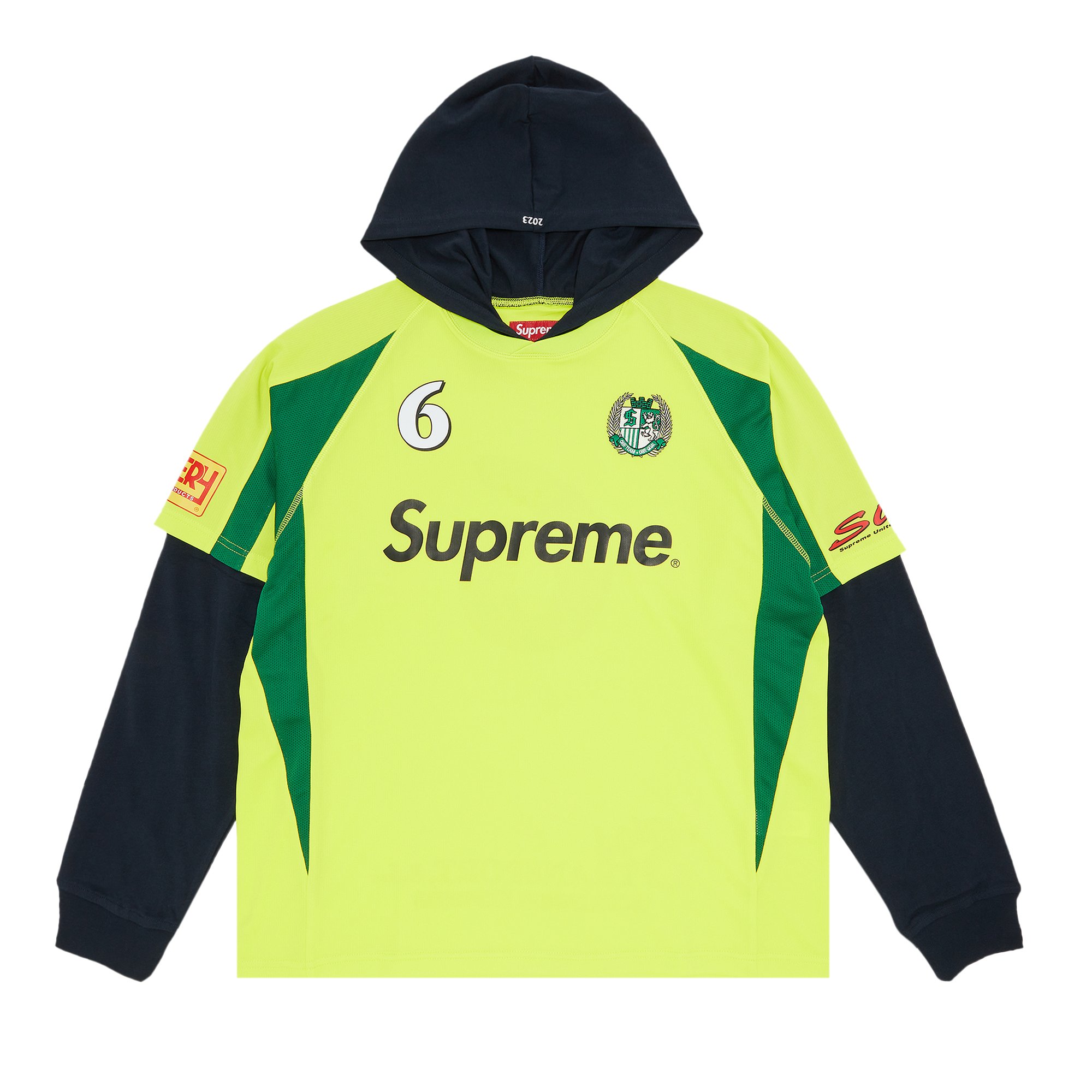 Buy Supreme Hooded Soccer Jersey 'Bright Green' - FW23KN37 BRIGHT
