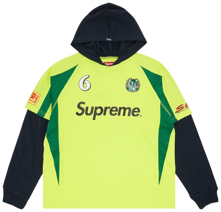 Buy Supreme Hooded Soccer Jersey 'Bright Green' - FW23KN37 BRIGHT GREEN