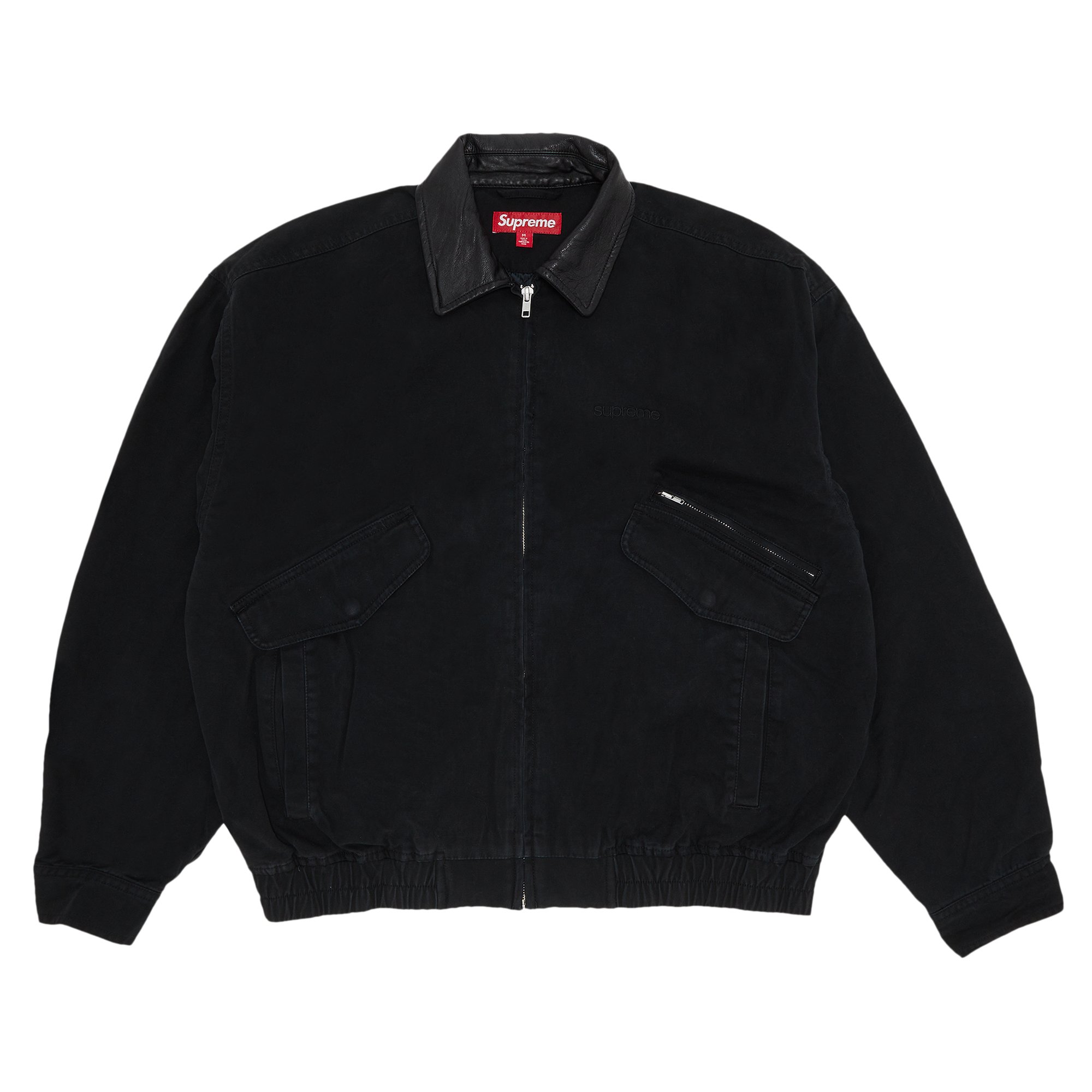 Buy Supreme Leather Collar Utility Jacket 'Black' - FW23J72 BLACK