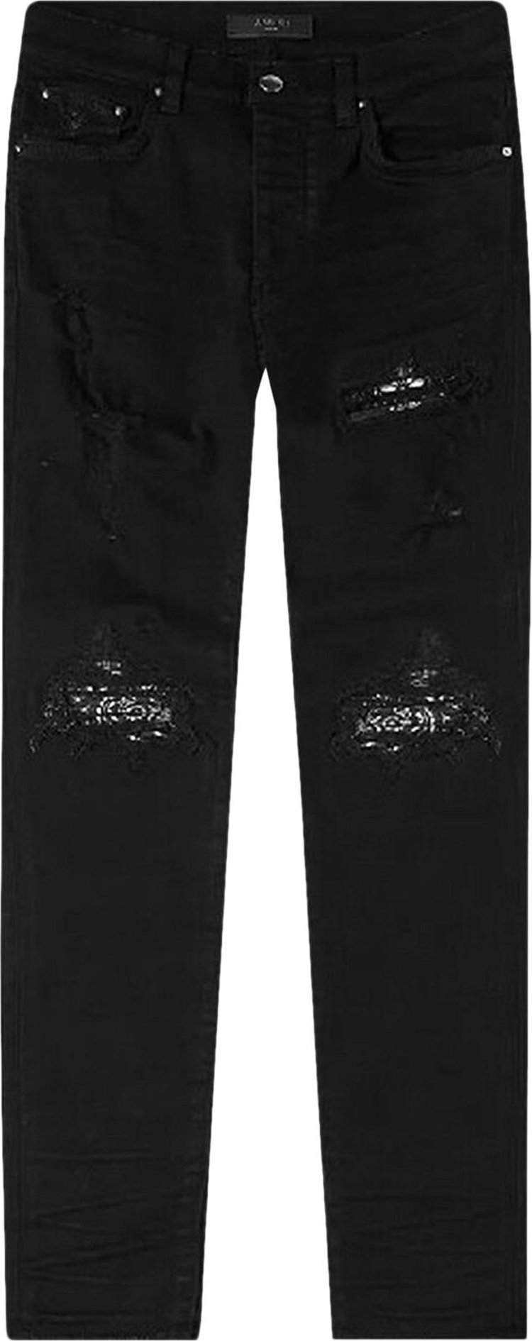 Buy Amiri MX1 Bandana Jeans 'Black' - PXMDS154 018 BLAC | GOAT
