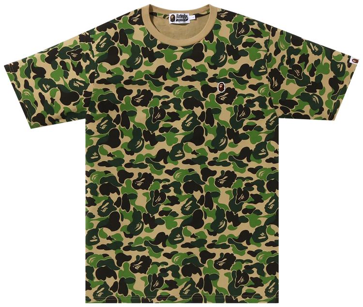 BAPE ABC Camo Ape Head One Point Tee Green