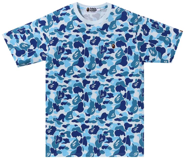 BAPE ABC Camo Ape Head One Point Tee Blue