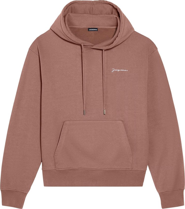 Jacquemus Embroidered Logo Hoodie 'Brown'