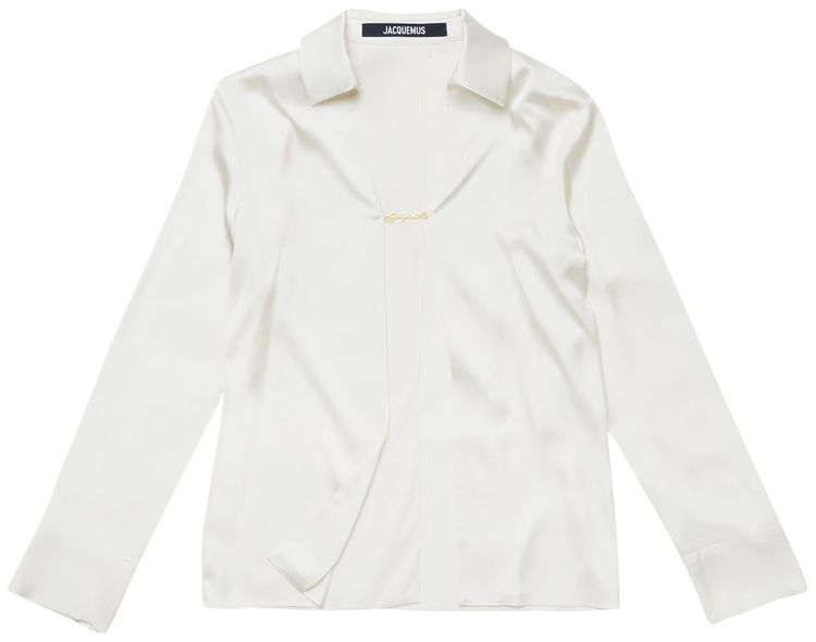 Jacquemus Open Charm Logo Shirt Off White