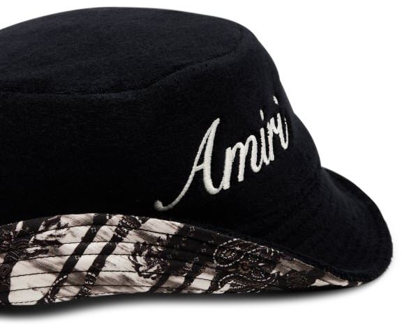 Amiri Bandana Reversible Bucket Hat Black