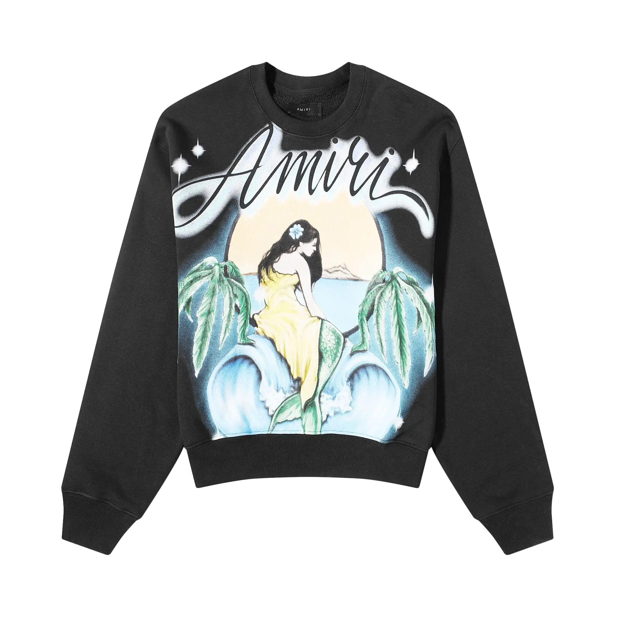 専用‼️ AMIRI MERMAID Buy Amiri Mermaid Crewneck 'Black' - PF23MJG012 001 BLAC | GOAT