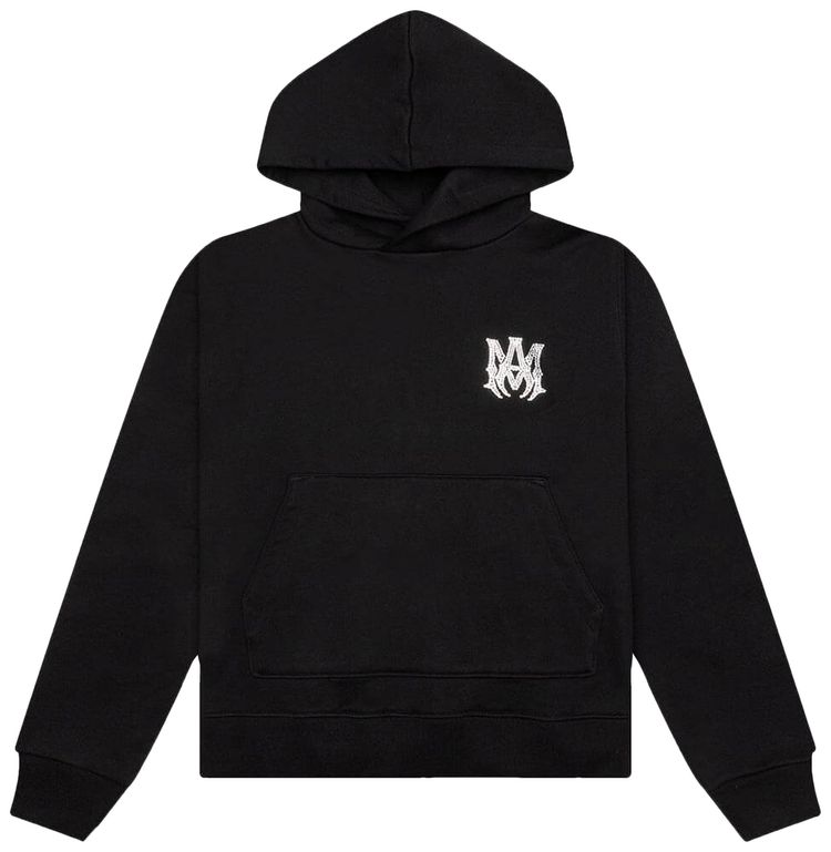 Amiri Crystal Embellished Ma Hoodie Black