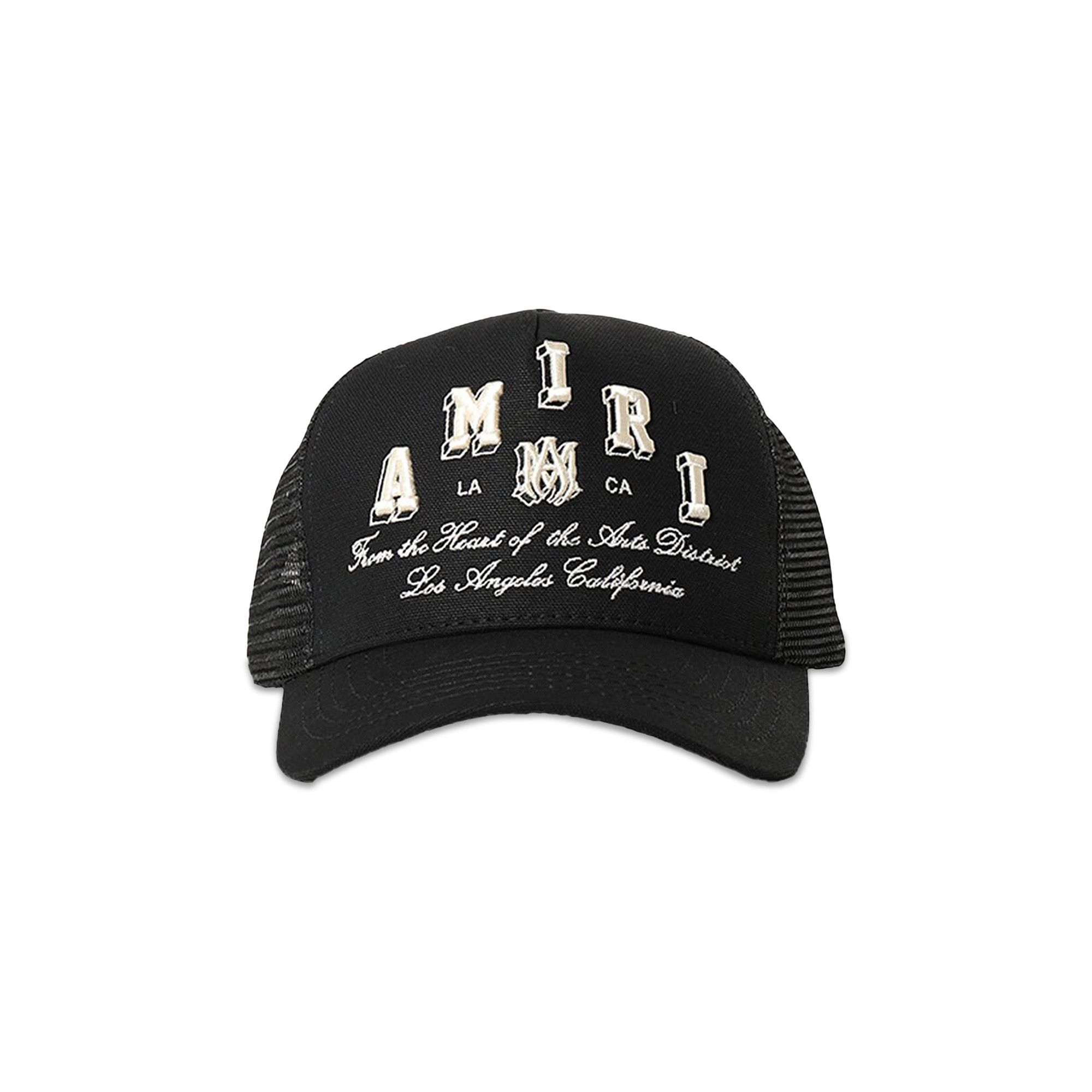 アミリ  PF23MAH018 Varsity Trucker Hat ロゴ刺繍キャップ メンズ Buy Amiri Varsity Trucker Hat 'Black' - PF23MAH018 001 BLAC | GOAT