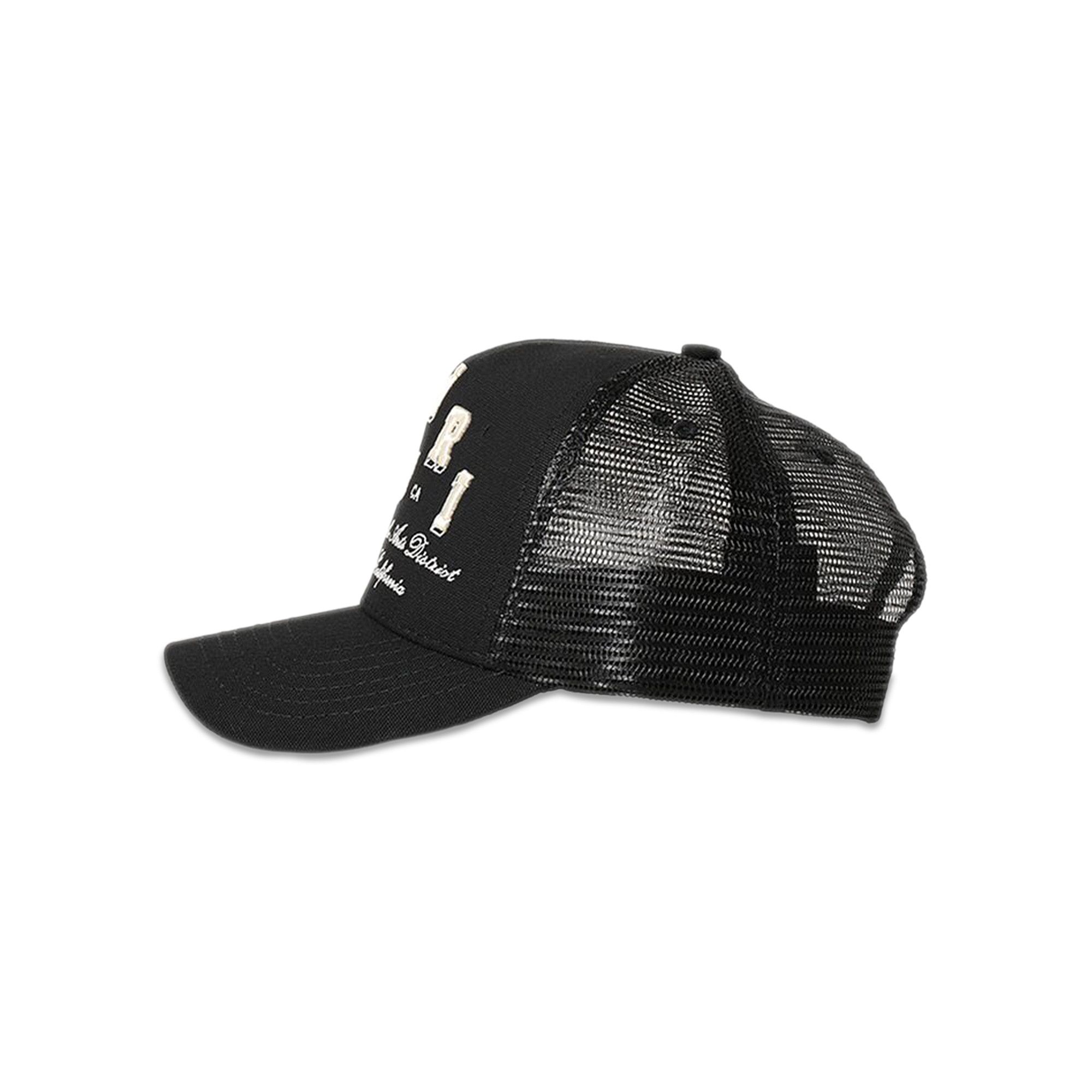 Buy Amiri Varsity Trucker Hat 'Black' - PF23MAH018 001 BLAC Buy Amiri Varsity Trucker Hat 'Black' - PF23MAH018 001 BLAC