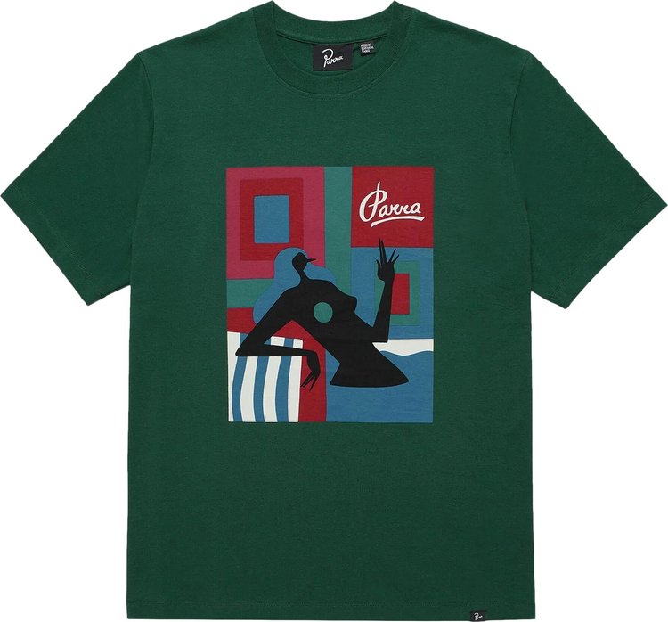 Parra Hot Springs T-Shirt 'Pine Green'