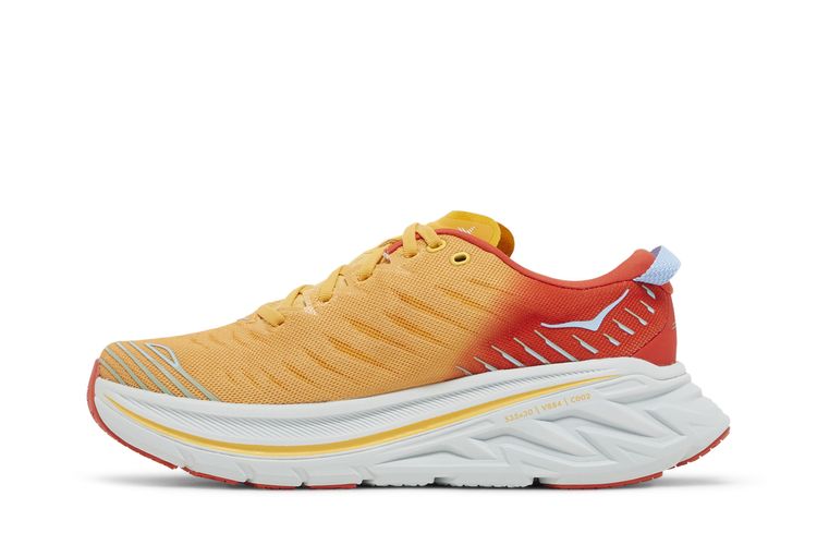 Hoka Men\'s Bondi X \'Fiesta Amber Yellow\' 1113512 size 12 D Hoka Bondi X Fiesta Amber Yellow Men main image 4