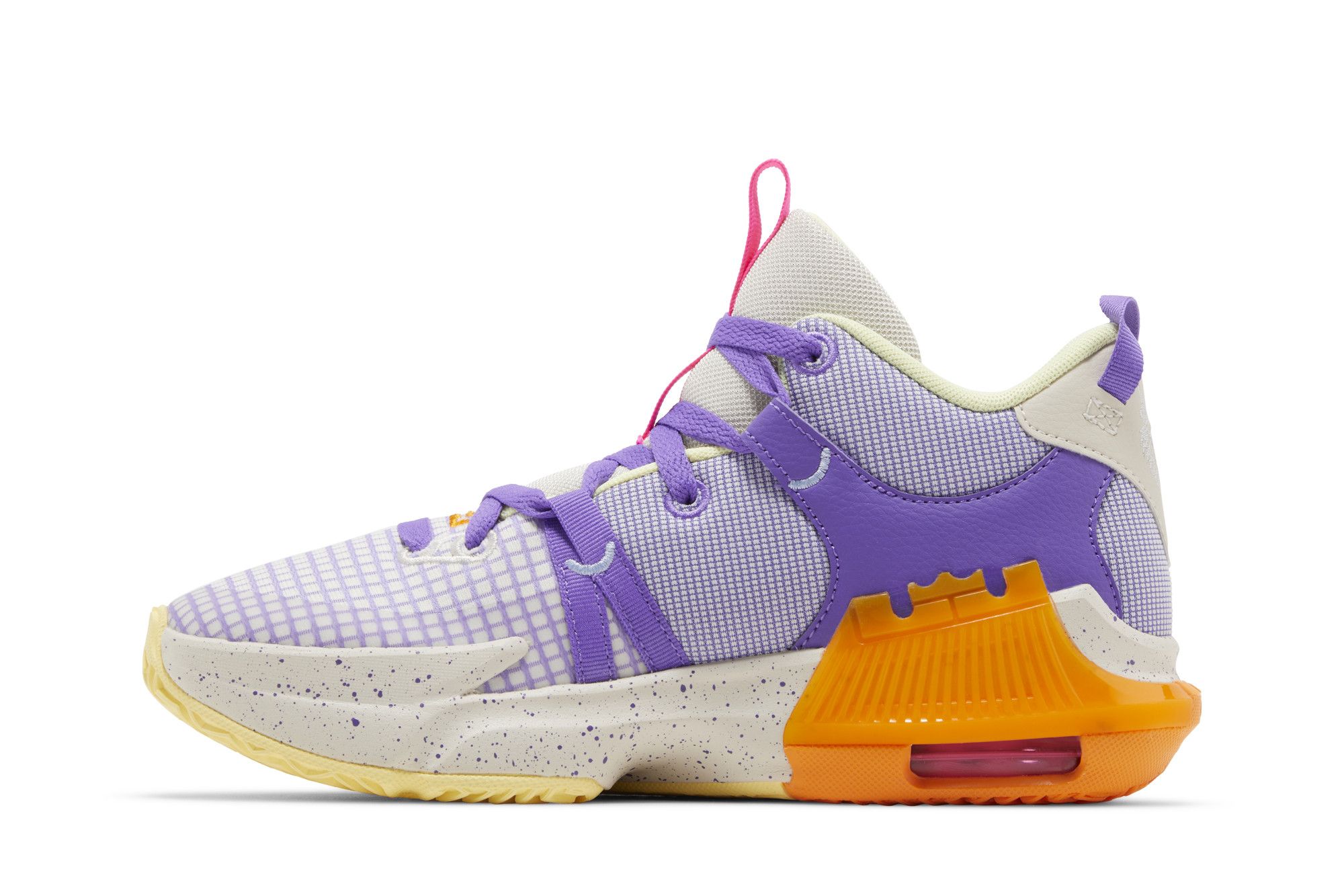 Size 4.5 LeBron Witness 7 GS Action Grape Vivid Orange