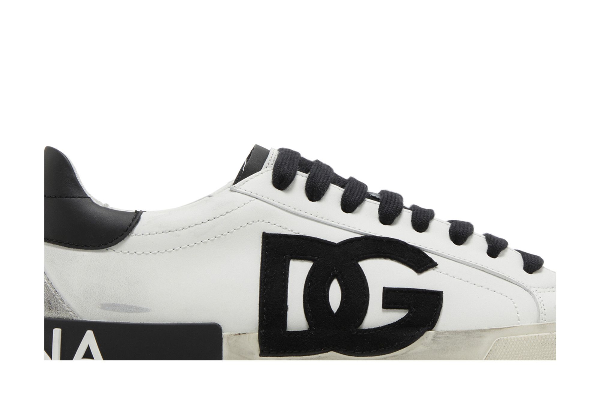 Buy Dolce & Gabbana Portofino Vintage 'DG Logo Print - White Black