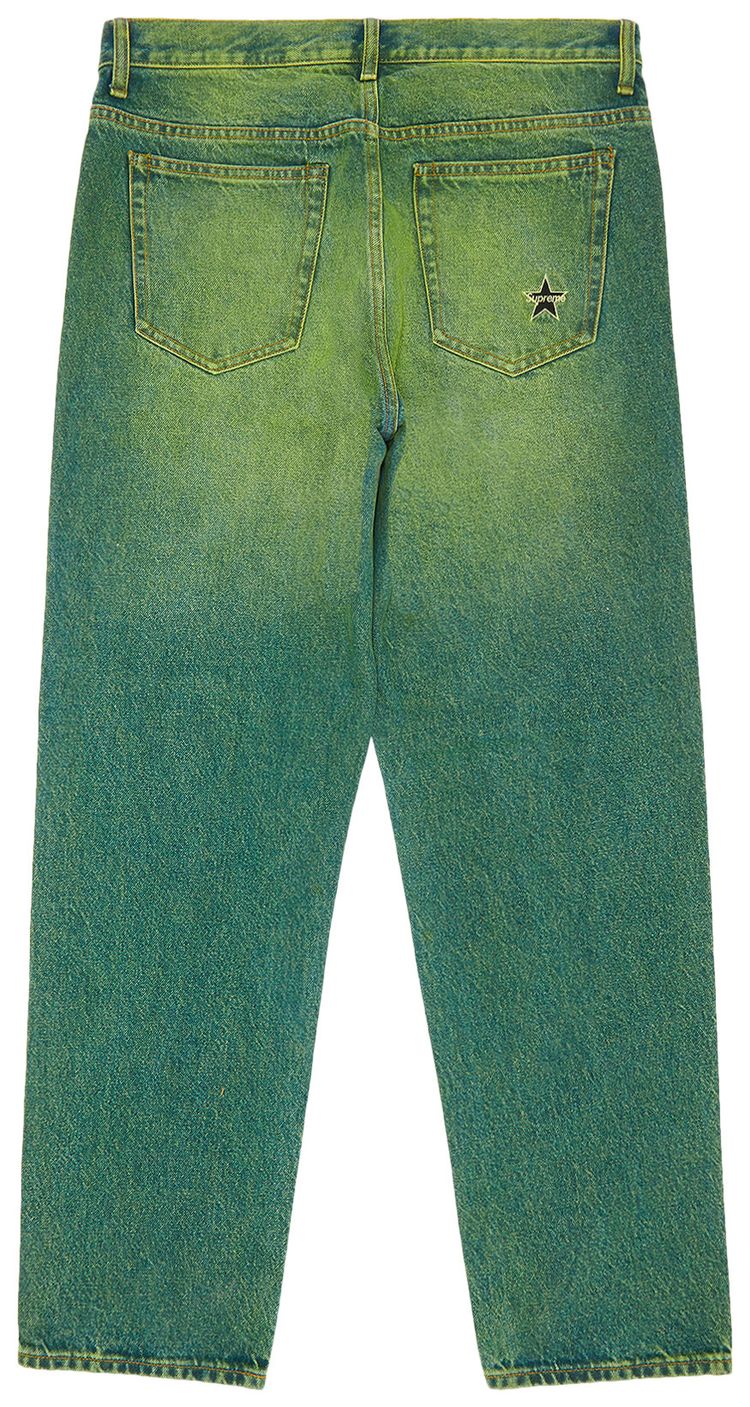 Supreme Regular Jean Overspray Green
