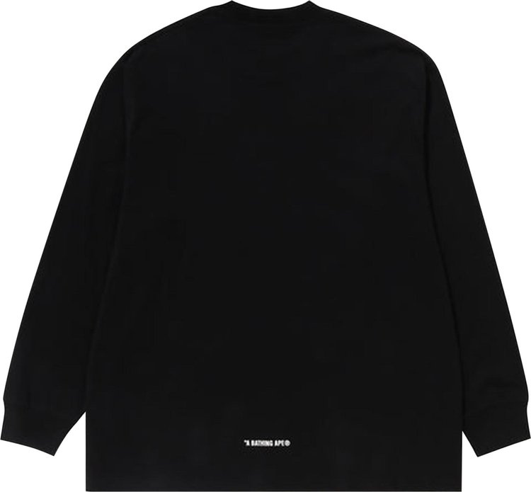 BAPE Ape Head One Point Long Sleeve Tee Black