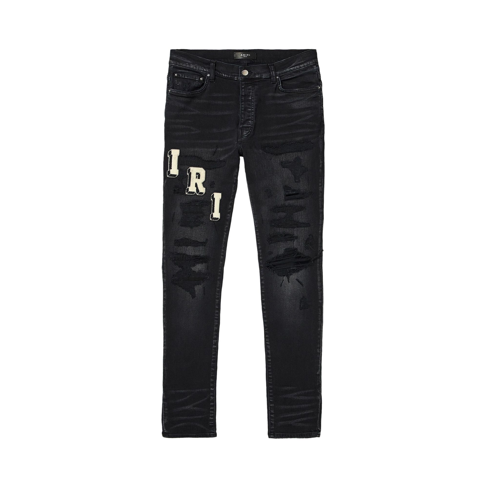 Buy Amiri Varsity Jean Faded Black 'Faded Black