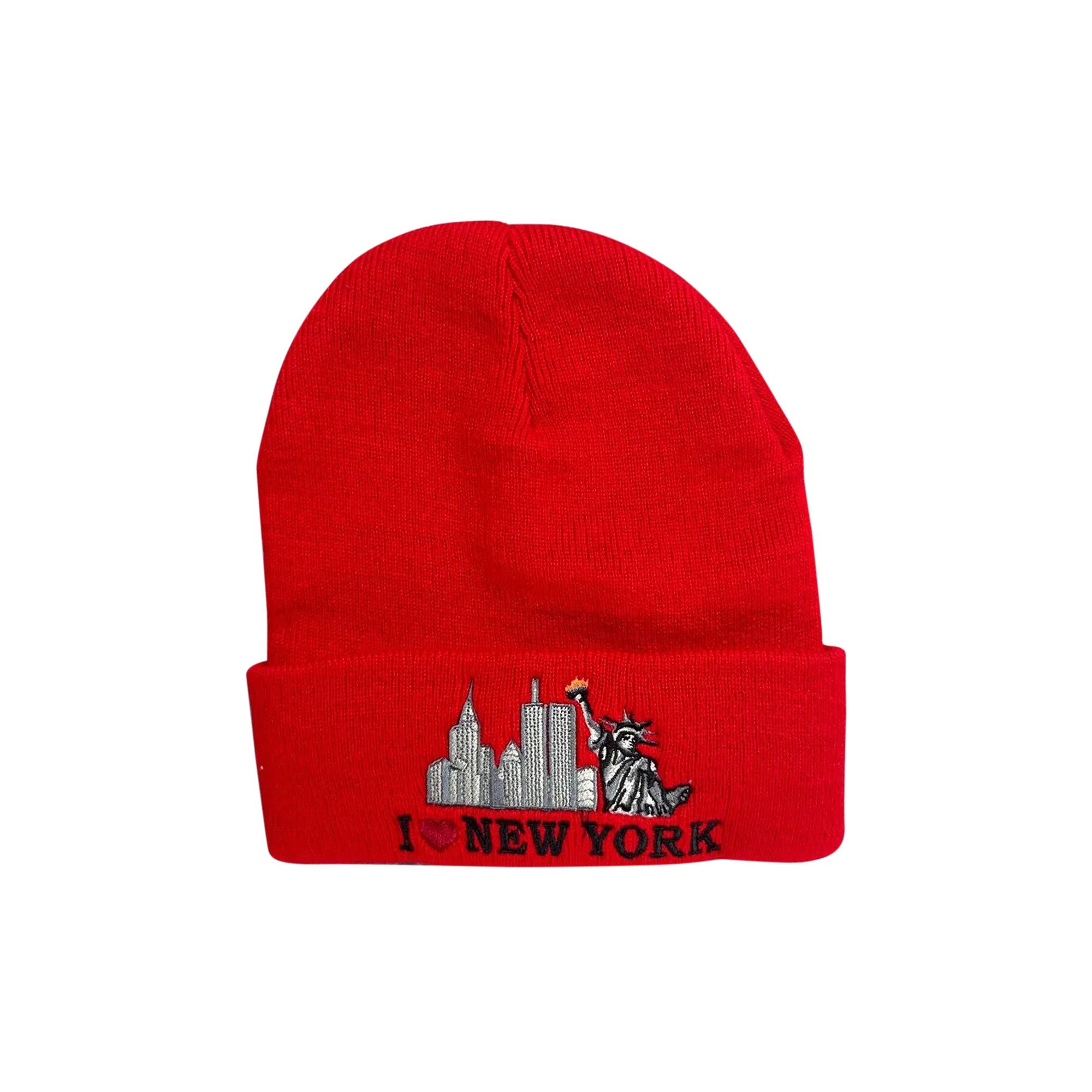 Supreme I Love NY Beanie Red