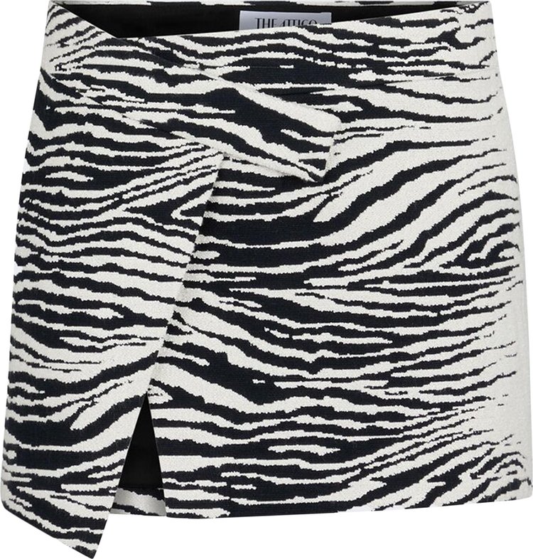 The Attico Cloe Mini Skirt 'Zebra'