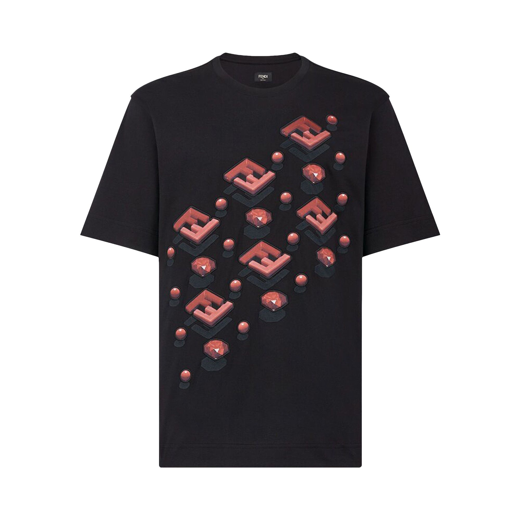 Black and hotsell red fendi shirt