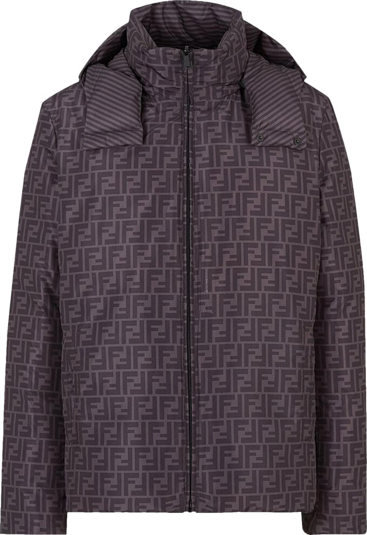 Fendi Monogram Down Jacket 'Grey/Black'