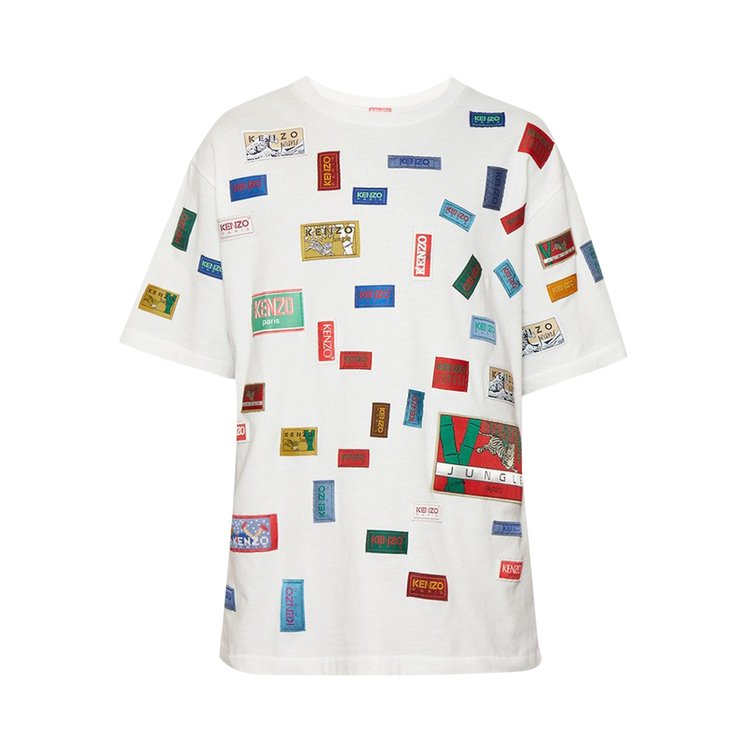 Kenzo Archive Label Oversize T-Shirt 'Off White'