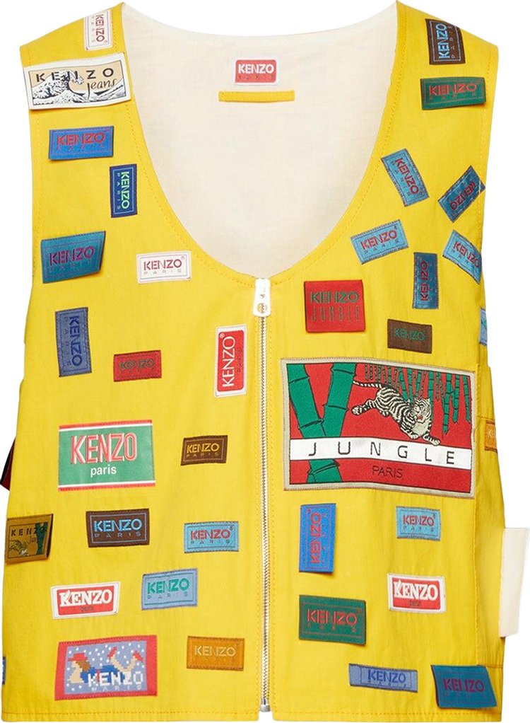 Kenzo Archive Labels Gilet Golden Yellow