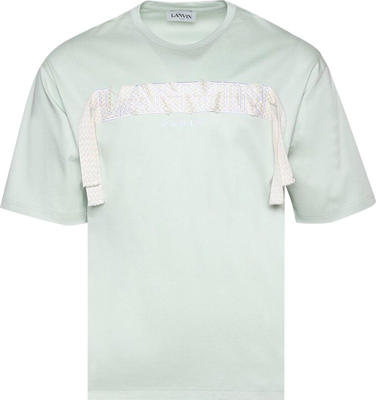 Lanvin Curb Embroidered T Shirt Sage