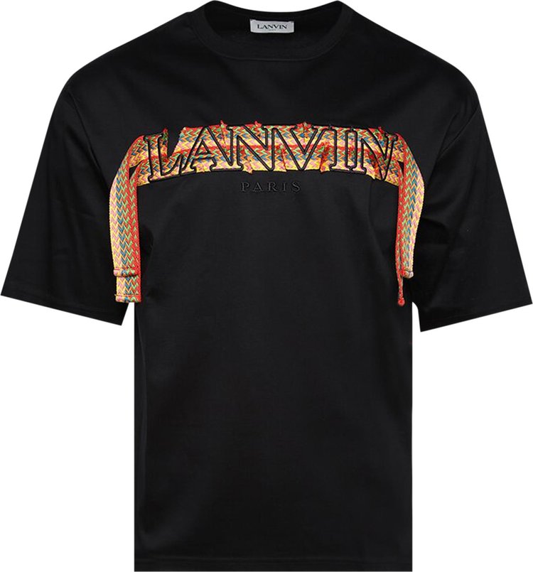 Lanvin Curb Embroidered T-Shirt 'Black/Orange'
