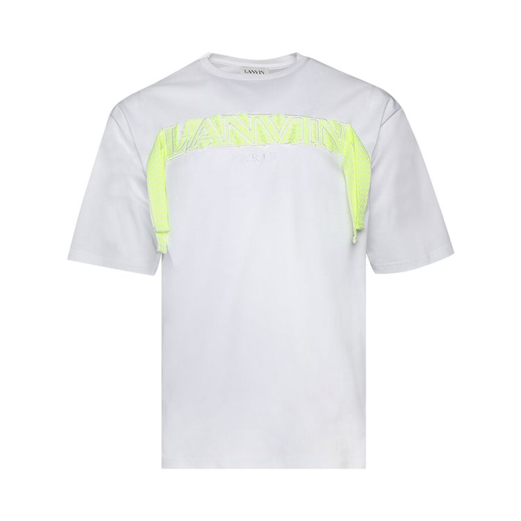 Lanvin Curb Embroidered T Shirt Optic White