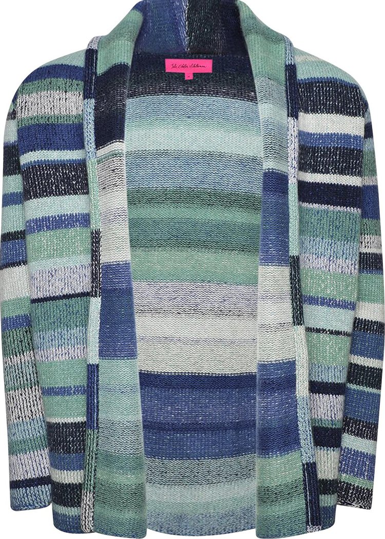 The Elder Statesman Stripe Italy Smoking Jacket Multicolor