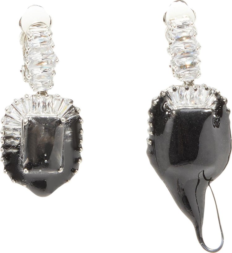 Ottolinger Diamond Drip Earrings 'Black'