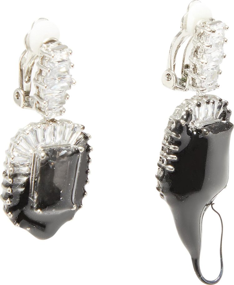 Ottolinger Diamond Drip Earrings Black