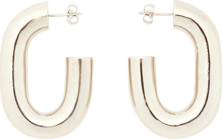 Paco Rabanne XL Link Hoop Earrings 'Silver'