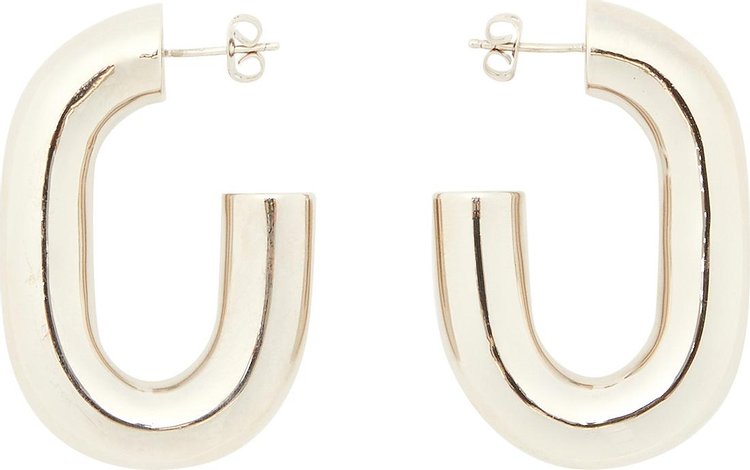 Paco Rabanne XL Link Hoop Earrings Silver