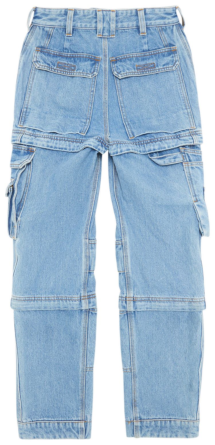 Balenciaga Convertible Cargo Jeans Blue