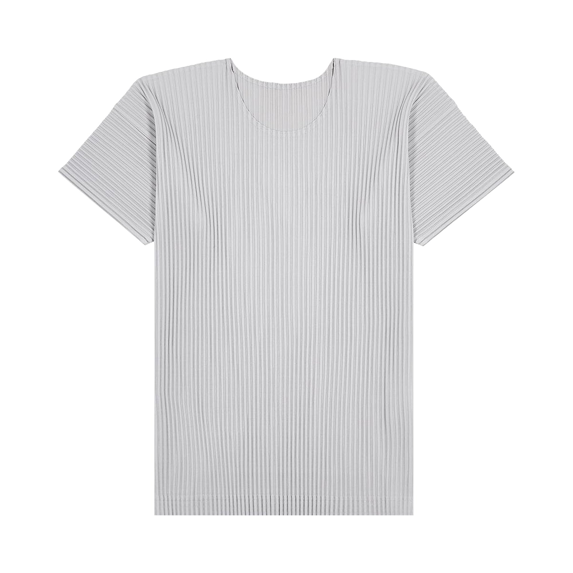 Homme Plissé Issey Miyake Basic Pleats T-Shirt 'Light Grey'