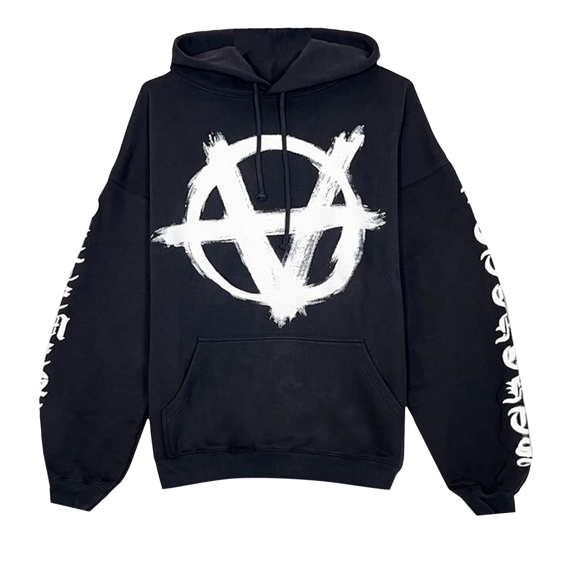 Buy Vetements Reverse Anarchy Hoodie Washed Black White UE54HD260X WASH GOAT UK