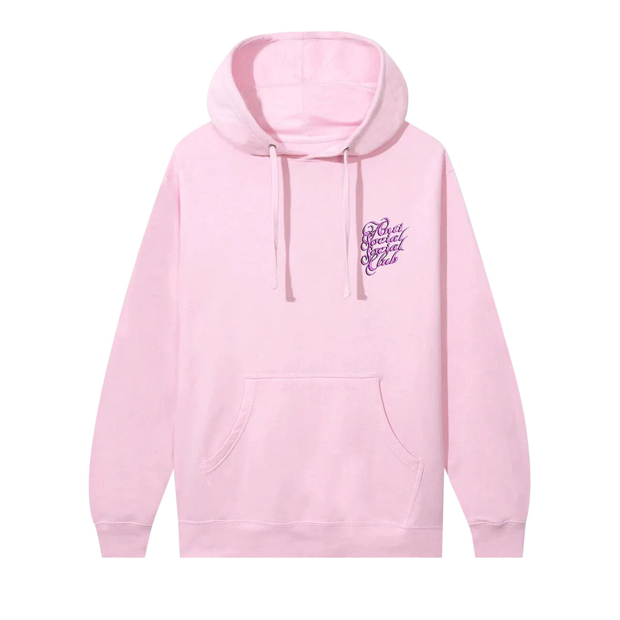 Anti social social club hoodie pink hot sale