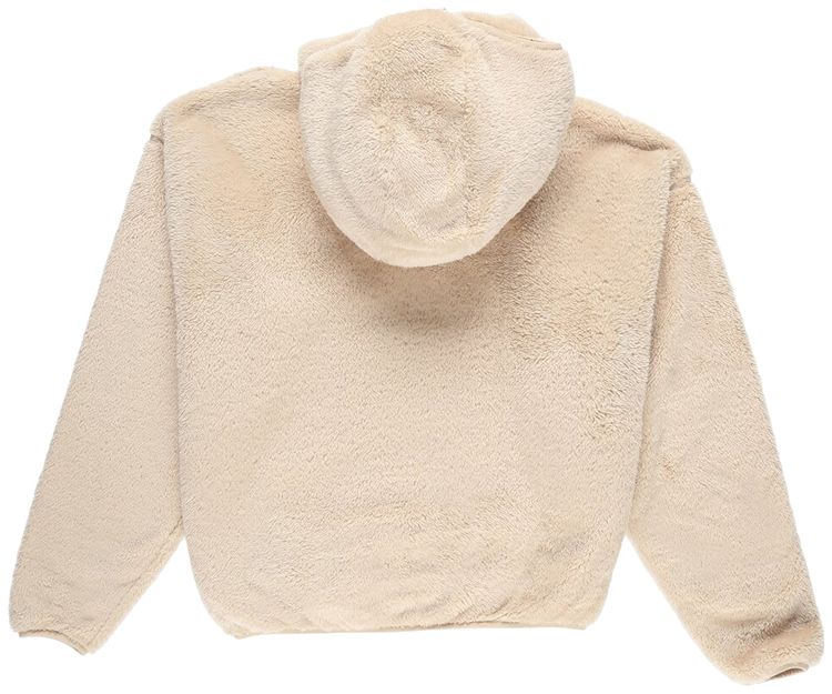 KidSuper Embroidered Fleece 34 Zip Cream